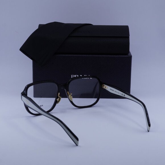 Prada PRB07VD 16K1O1 Square Eyeglasses - Black 56mm - Picture 7 of 7